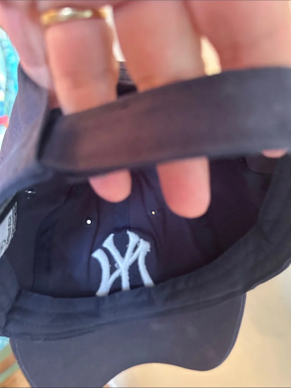 Canon Black Adult Baseball Cap with White NY Logo